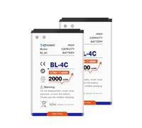 TOPGOBAT Lot de 2 batteries de rechange BL-4C haute capacité pour Nokia 6088 6100 6101 6102 6102I 6103 6103B 6125 6126 6130 6131 6133 6136 6170 6230 2000 mAh I 6260. 6300