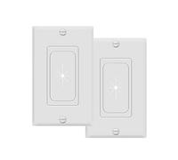 Topgreener Tg8901 1-Gang multimédia Flexible Pass-Through Insert avec Décorateur plaque murale pour supports Cables, taille standard, Blanc 1 Gang blanc