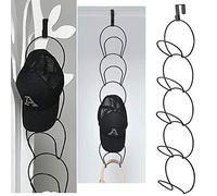 TopHGC Crochets de Chapeau, Fil de Fer Garde-Robe Crochets de Chapeau pour 5 Chapeaux présentoir de Chapeau Casquette de Baseball Porte-Serviette Porte-Organisateur (Noir)
