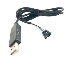 TopHomer 1 câble adaptateur série USB vers TTL 4 broches noir prise mâle PL2303HX Chip Linux, Mac, WinCE et Windows (XP, 2003), Vista Win 7, etc. (1 m, avec 4 câbles mâle-mâle)