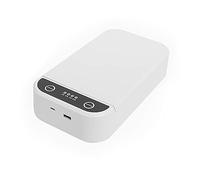 TopHomer Boîte désinfectante à lumière UV, multifonction pour téléphone portable, clés, masque, fonction d'aromathérapie, chargement USB, blanc