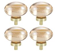 TopHomer Boutons ronds en cristal clair, lot de 4 pièces de 45 mm, boutons de porte en cristal artificiel pour armoire, boutons de meuble ronds en verre pour placard, porte en verre, porte coulissante
