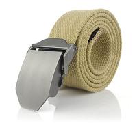 TopHomer Ceinture en toile kaki foncé de 130 cm pour homme et femme, ceinture de travail en toile avec boucle en métal robuste à dégagement rapide pour l'entraînement, les loisirs, le travail, les