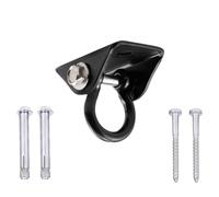 TopHomer Crochet de plafond, barre d'inertie en acier inoxydable, capacité de 450 kg, 180 cm, pivotant, en forme de D, montage pour yoga, hamac, sac de sable, swing Sets (noir)