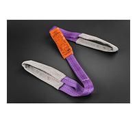 TopHomer Élingue de Levage 1000kg 2m - Sangle Plate Double Bande en Polyester - Renforcée Contre Coupures & Abrasion - pour Véhicules et Chantier