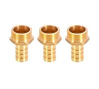 TopHomer Ensemble de 3 raccords de tuyau en laiton avec bride pour connecteur de coupleur 16 mm à filetage mâle BSP de 3/4 pouces - Adaptateur de tuyau