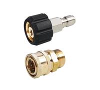 TopHomer Ensemble de coupleurs de tuyau en laiton pour nettoyeur haute pression (M22-15 mm)