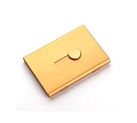 TopHomer Étui pour cartes de visite, pop-ups automatiques, porte-cartes de visite, professionnel, en métal, portable, pour le bureau, les femmes et les hommes (doré)