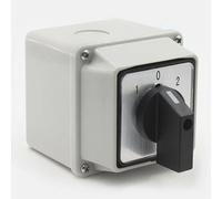 TopHomer Inverseur de Source Monophasé - Interrupteur 3 Positions (1-0-2) Sélecteur Rotatif à Came Universel LW26-63A 690V, 2 Sections 8 Bornes, avec Interrupteur Principal