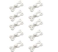 TopHomer Lot de 10 fermetures à crochet et œillets recouverts de tissu pour manteau en fourrure 15#White 10 pièces de 25 mm