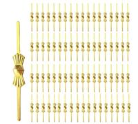 TopHomer Lot de 100 connecteurs de lustre à clip pour nœud papillon de rechange pour suspension en cristal, gouttes de cristal, restauration d'éclairage (45 mm, doré)