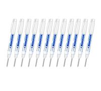 TopHomer Lot de 12 marqueurs à trou profond, étanches à longue tête fine de 30 mm, outil de marquage pour le travail du bois, la construction, la fabrication (blanc)