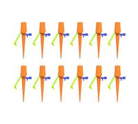 TopHomer Lot de 12 pics d'arrosage automatique réglables orange pour plantes d'intérieur et d'extérieur