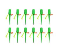 TopHomer Lot de 12 pics d'arrosage automatique réglables pour plantes d'intérieur et d'extérieur Vert
