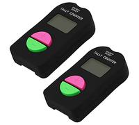 TopHomer - Lot de 2 compteurs électroniques à clicker - Compteur manuel numérique avec cordon - Pour golf, football, natation, course, saut à la corde - Noir - 6,3 x 3,4 x 1,5 cm