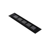 TopHomer Lot de 2 grilles d'aération rectangulaires de 225 mm x 50 mm en alliage d'aluminium pour cuisine, plinthe de cuisine, placard, armoire