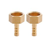 TopHomer Lot de 2 raccords de tuyau cannelés en laiton G 1,27 cm, adaptateur de tuyau d'arrosage, raccord de tuyau d'arrosage pour carburant, air, gaz, eau, huile (8 mm)