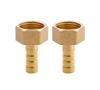 TopHomer Lot de 2 raccords de tuyau cannelés en laiton G 1,27 cm, adaptateur de tuyau d'arrosage, raccord de tuyau d'arrosage pour carburant, air, gaz, eau, huile (10 mm)