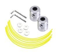 TopHomer Lot de 2 têtes de débroussailleuse universelles en aluminium avec cordons de désherbage et clé à molette