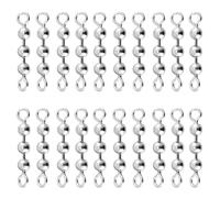 TopHomer Lot de 20 émerillons en acier inoxydable pour hameçons, leurres, plombs (30 mm)