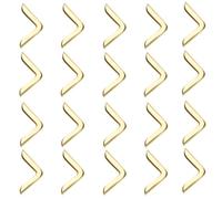 TopHomer Lot de 20 protections d'angle en métal pour livre de 4 mm d'épaisseur, scrapbooking, affichage, album, menu, dossier, bloc-notes, pages décoratives (doré)