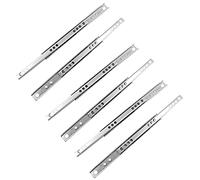 TopHomer Lot de 3 paires de rails de tiroir en métal de 17 mm de large avec roulement à billes pour tiroir de meubles (214 mm de longueur)