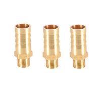 TopHomer Lot de 3 raccords de tuyau cannelés en laiton 12 mm vers 1/8" mâle BSP fileté adaptateur de tuyau