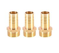 TopHomer Lot de 3 raccords de tuyau cannelés en laiton 12 mm vers 3/8" mâle BSP fileté adaptateur de tuyau