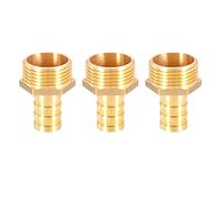 TopHomer Lot de 3 raccords de tuyau cannelés en laiton 19 mm vers 2,5 cm mâle BSP filetage adaptateur de tuyau