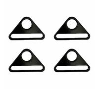 TopHomer Lot de 4 boucles triangulaires multi-usages en métal avec anneaux en D, glissières triglide en alliage de zinc pour sangles de vitesse, sacs, harnais et colliers pour animaux de compagnie