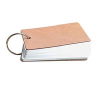 TopHomer Lot de 50 mini fiches blanches avec anneaux de reliure 9 x 5,5 cm, papier pour étudier et prendre des notes