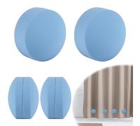 TopHomer Lot de 8 poids de rideau en silicone - 96 g/paire - Aimants puissants, imperméables et antirouille - Pour rideaux de douche, utilisation en extérieur et nappe