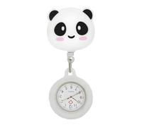 TopHomer Montre gousset d'infirmière - Montre de poche à quartz lumineuse à clipser - Montre numérique télescopique portable, panda, Compacte
