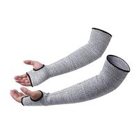 TopHomer Paire de gants de protection anti-coupures de 35 cm avec fente pour le pouce pour protéger l'avant-bras, le poignet et le bras, Argenté., taille unique