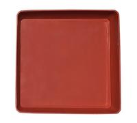 TopHomer Plateau de Pot de Fleurs Carré Rouge avec Sauce pour Plantes Succulentes - Pot de Fleurs avec Plateau de Goutte pour Patio, Jardin, Porche, Serre (56mm/2.2po)