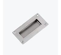 TopHomer Poignées de porte coulissante encastrées, poignée de tirage dissimulée en acier inoxydable avec vis pour résidentiel et commercial (Carré - 102 * 51 mm - Trou ouvert)