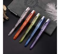TopHomer Quink Lot de 5 stylos plume transparents à pointe moyenne Encre non incluse 5 couleurs