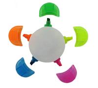 TopHomer Surligneur multicolore 5 couleurs en 1 Marqueur papeterie en forme de fleur arc-en-ciel en forme d'étoile (rose, jaune, bleu, vert, orange) fournitures de bureau fournitures scolaires