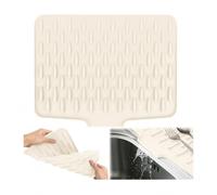 TopHomer Tapis de séchage en silicone de qualité alimentaire - 4 options de | Égouttoir multifonction antidérapant résistant à la chaleur pour évier de cuisine, vaisselle, ustensiles et plan de travail