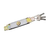 TopHomer Verrou de porte de volet roulant en métal pour garage (type C) - Cylindre de serrure en cuivre pur - Silver