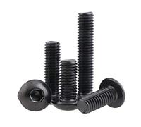 TopHomer Vis à bouton, 5pcs Vis à tête cylindrique à six pans creux en 10,9 acier au carbone Capuchon à douille Boulons auto-colorés - M5 * 20mm