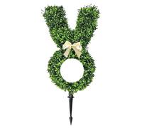 Topiaire en forme de lapin - Topiaire en forme de lapin résistant aux UV avec piquet | Plante végétale en pot pour décorations de Pâques, jardin, terrasse, porche, pelouse, ferme