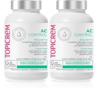 Topicrem - AC CONTROL Peau Nette - Complément Alimentaire - Bardane, Ortie, Zinc & Vitamines - Peaux Sensibles Mixtes à Grasses, Tendance Acnéique - Adolescents & Adultes - Programme 30 Jours