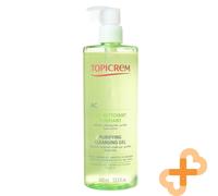 TOPICREM AC Gel Nettoyant Purifiant - Démaquillant Sans Savon 400 Ml