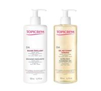 Topicrem Baume Émollient Pack 500 Ml + Gel Surgraissant 500 Ml 50 % Multicolore