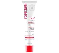 Topicrem - CICA+, Crème Apaisante au Zinc et à l’Acide Hyaluronique - Apaise les Irritations Cutanées - Soin pour Peau Sensible, Bébé, Enfant, Adulte - Fondante, sans Parfum - Tube 40 ml