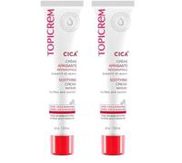Topicrem - CICA+, Crème Apaisante au Zinc et à l’Acide Hyaluronique - Apaise les Irritations Cutanées - Soin pour Peau Sensible, Bébé, Enfant, Adulte - Fondante, sans Parfum - Tube 40 ml (Lot de 2)