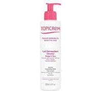 Topicrem - Lait Démaquillant Douceur Hydra+ - Nettoie et démaquille, Peaux et yeux sensibles, Fabrication Française - 200 ml- Lot de 2