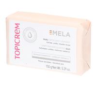 Topicrem - Mela, Pain Exfoliant Unifiant - Unifie le Teint, Exfolie, Réveille l’Éclat - Huile d’Olive, de Coprah et Noyaux d’Abricot - Soin Visage et Corps pour Peaux Sensibles - 150 g