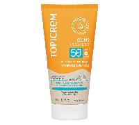 Topicrem - Sun Protect, Lait Solaire Hydratant Visage et Corps SPF50+ - Crème Solaire Très Haute Protection, Hydrate 24h - Soin Peaux Sensibles, Dès 3 Ans - Parfum Ensoleillé - 50 ml
